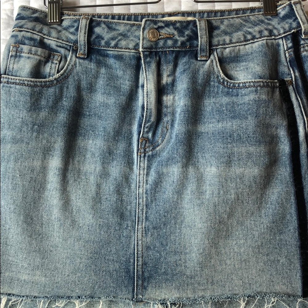 Pacsun Jean Skirt with Felt Double Stripe on sides